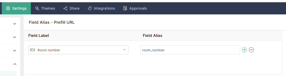 Dynamic parameters in the form request